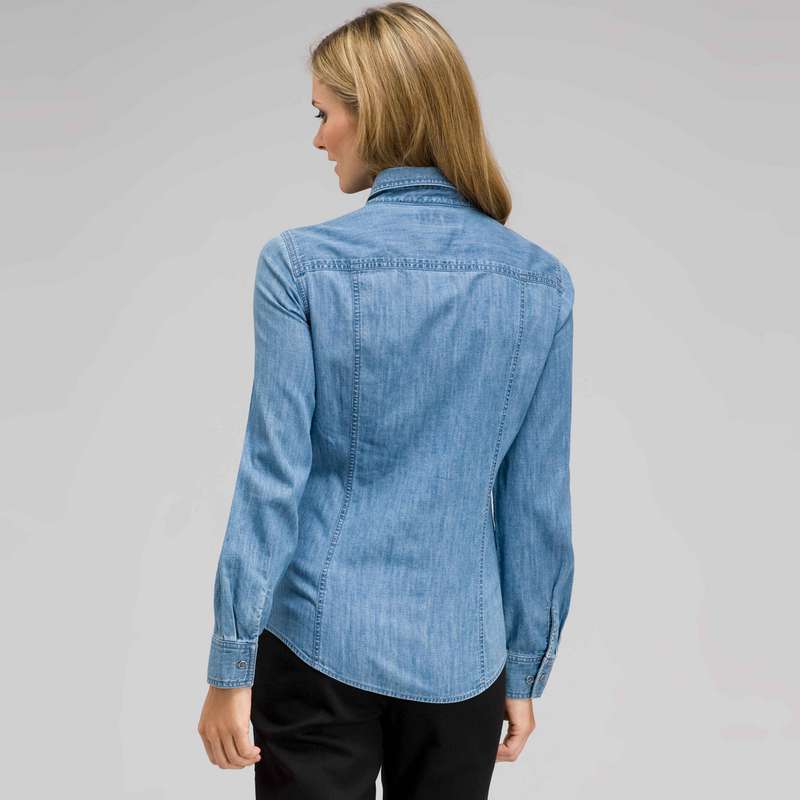 Long Sleeve Denim Button Down, Oasis Wash, large image number 1